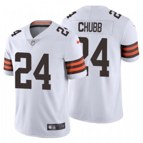 68615cb55a8c9_1 Men's Cleveland Browns #24 Nick Chubb New White Vapor Untouchable Limited Stitched Jersey