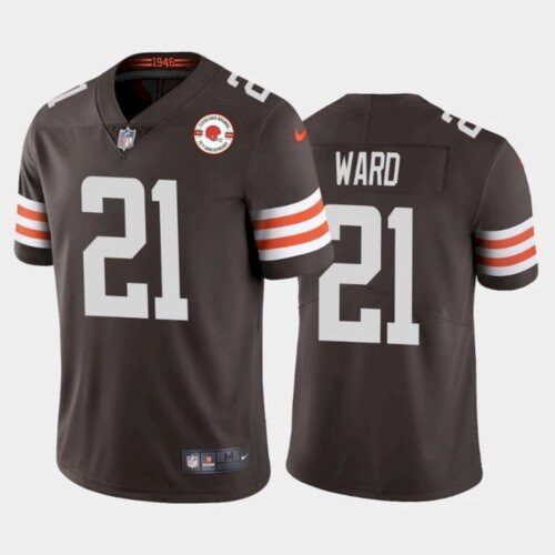 68615cbd07dff_1 Men's Cleveland Browns #21 Denzel Ward 2021 Brown 75th Anniversary Vapor Untouchable Limited Stitched NFL Jersey