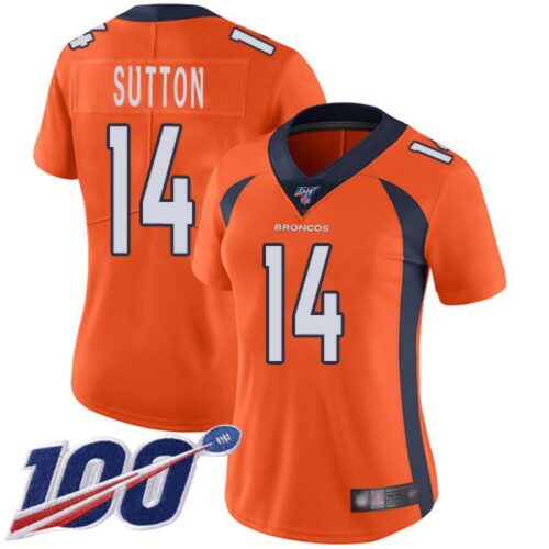 68615de5cbfb7_1 Women's Denver Broncos #14 Courtland Sutton 2019 Orange 100th Season Vapor Untouchable Limited NFL Stitched NFL Jersey(Run Small)