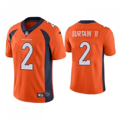 68615deb318b2_1 Youth Denver Broncos #2 Patrick Surtain II 2021 NFL Draft Orange Vapor Untouchable Limited Stitched Jersey
