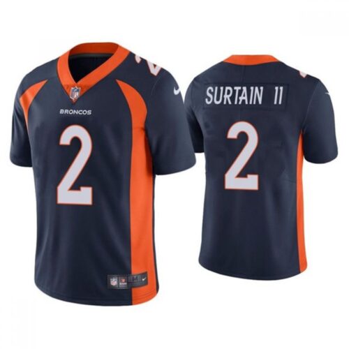 68615df80b385_1 Women's Denver Broncos #2 Patrick Surtain II Navy Vapor Limited Stitched Jersey(Run Small)