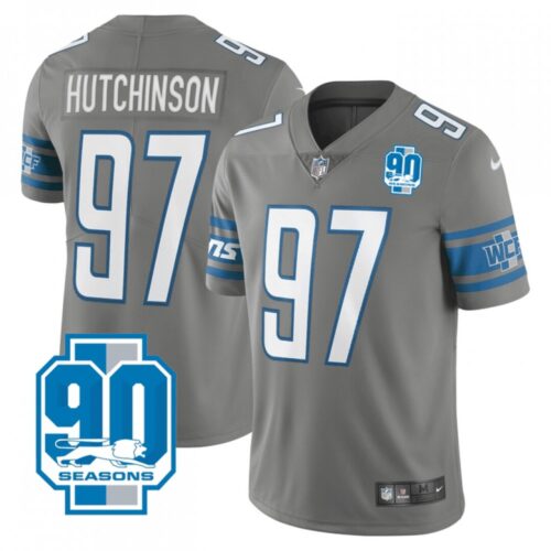 68615dff6dd37_1 Men's Detroit Lions #97 Aidan Hutchinson Grey 90th Anniversary Vapor Untouchable Limited Stitched Jersey