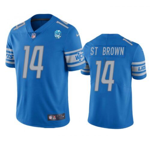 68615e137b051_1 Men's Detroit Lions #14 Amon-Ra St. Brown Blue 2023 90th Anniversary Vapor Untouchable Limited Stitched Jersey