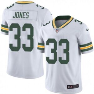68615e3c59345_1 Youth Green Bay Packers #33 Aaron Jones White Vapor Untouchable Stitched Jersey