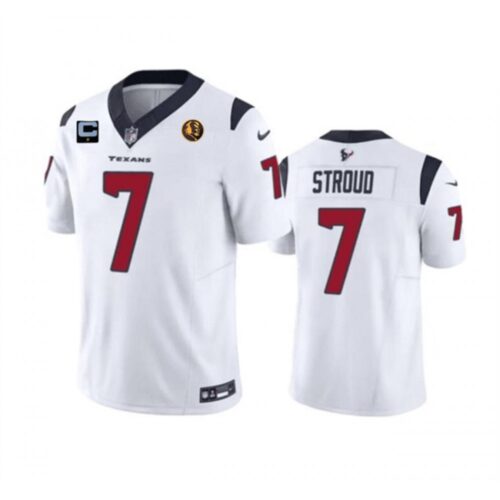 68615e63bfef7_1 Men's Houston Texans #7 C.J. Stroud White 2023 F.U.S.E. With 1-star C Patch John Madden Patch Vapor Limited Stitched Football Jersey