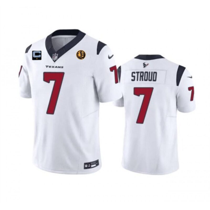 68615e63bfef7_1 Men's Houston Texans #7 C.J. Stroud White 2023 F.U.S.E. With 1-star C Patch John Madden Patch Vapor Limited Stitched Football Jersey