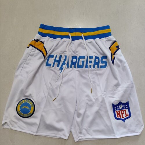 68615e7bc81cb_1 Los Angeles Chargers White Shorts