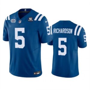 68615ebe44603_1 Men's Indianapolis Colts #5 Anthony Richardson Royal 2023 F.U.S.E. With Prem1ere Patch 40th Anniversary Vapor Untouchable Limited Stitched Football Jersey