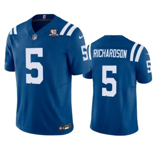 68615ec86f300_1 Men's Indianapolis Colts #5 Anthony Richardson Blue 2023 F.U.S.E 40th Anniversary Vapor Untouchable Stitched Football Jersey