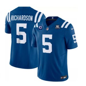 68615ed04d705_1 Men's Indianapolis Colts #5 Anthony Richardson Blue 2023 F.U.S.E. 40th Anniversary With 1-Star C Patch Vapor Untouchable Limited Stitched Football Jersey
