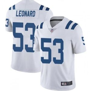 68615ed55c9b0_1 Youth Indianapolis Colts #53 Darius Leonard White Vapor Untouchable Limited Stitched Football Jersey