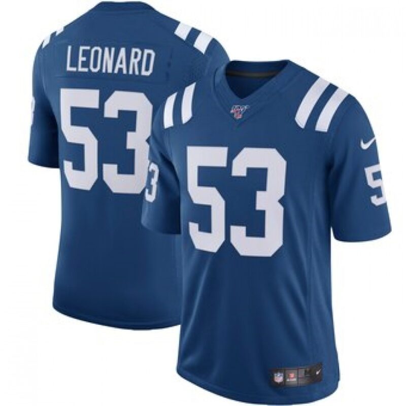 68615eea703e5_1 Men's Indianapolis Colts #53 Darius Leonard Blue 2019 100th Season Vapor Untouchable Limited Stitched NFL Jersey