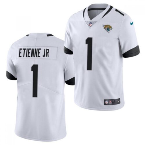 68615f2d8ca7d_1 Men's Jacksonville Jaguars #1 Travis Etienne JR 2021 White Vapor Untouchable Limited Stitched Jersey