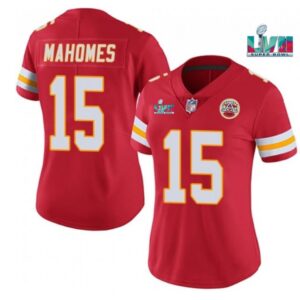 68615f6da94bc_1 Women's Kansas City Chiefs #15 Patrick Mahomes Red Super Bowl LVII Patch Vapor Stitched Jersey(Run Small)