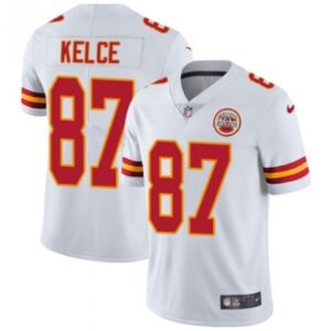 68615f851ee7d_1 Youth Kansas City Chiefs #87 Travis Kelce White Vapor Untouchable Limited Stitched NFL Jersey