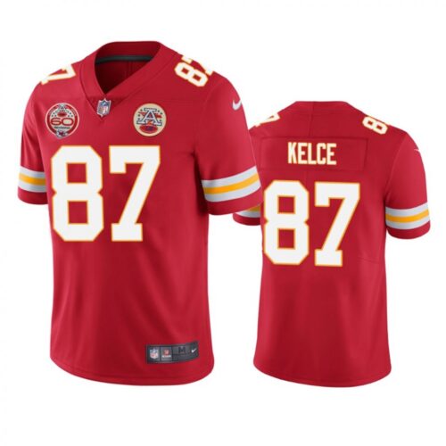 68615f8cdf98b_1 Men's Kansas City Chiefs #87 Travis Kelce Red 2019 60th Anniversary Limited Stitched NFL Jersey