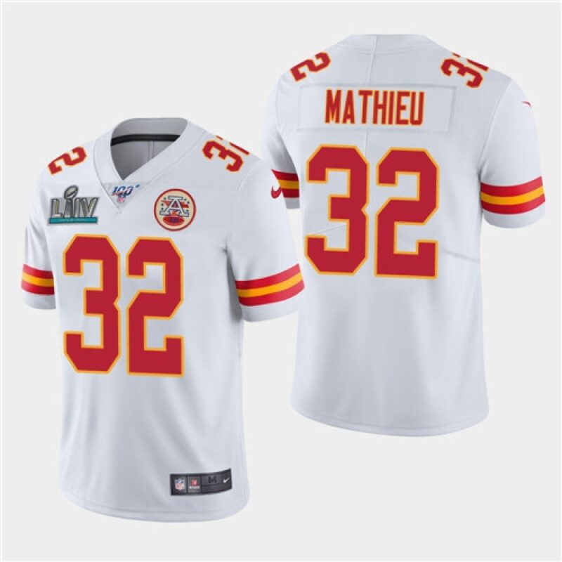 68615fc9e41b4_1 Men's Kansas City Chiefs #32 Tyrann Mathieu White Super Bowl LIV With 100th Season Patch Vapor Untouchable Limited Stitched NFL Jersey