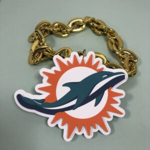 686160089309b_1 Miami Dolphins Chain Necklaces
