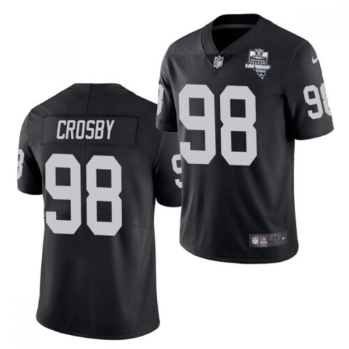 6861603bd6334_1 Youth Oakland Raiders #98 Maxx Crosby 2020 Black Inaugural Season Vapor Limited Stitched Jersey