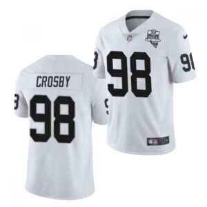 6861603e74aa6_1 Youth Oakland Raiders #98 Maxx Crosby 2020 White Inaugural Season Vapor Limited Stitched Jersey