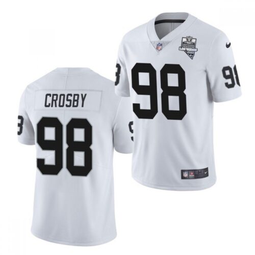 6861603e74aa6_1 Youth Oakland Raiders #98 Maxx Crosby 2020 White Inaugural Season Vapor Limited Stitched Jersey