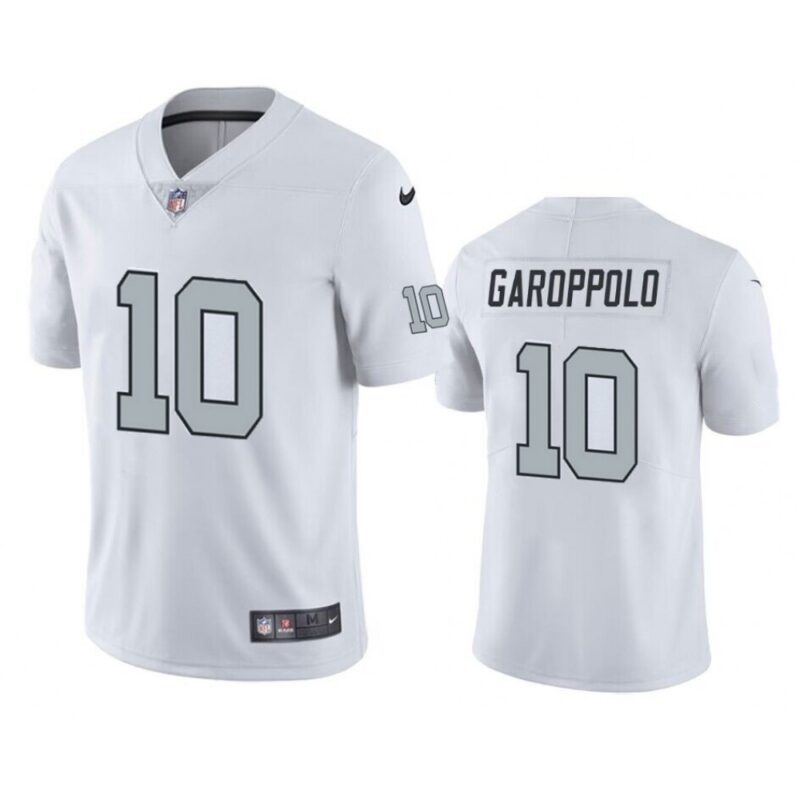 6861605d1376f_1 Men's Las Vegas Raiders #10 Jimmy Garoppolo White Vapor Untouchable Stitched Football Jersey