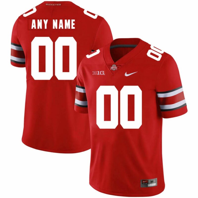 6861605e35882_1 Men's Ohio State Buckeyes Active Player Custom Red With Big Patch College Stitched Jersey
