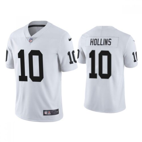 6861605fb4ed9_1 Men's Las Vegas Raiders #10 Mack Hollins White Vapor Untouchable Limited Stitched Jersey