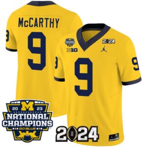 6861606b47a58_1 Men's Michigan Wolverines ACTIVE PLAYER Custom Yellow 2024 F.U.S.E. With 2023 National Champions Patch Stitched Jersey