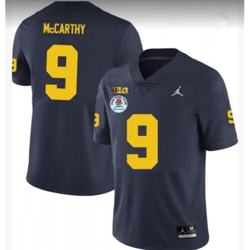 6861607d466fd_1 Men's Michigan Wolverines ACTIVE PLAYER Custom With Rose Bowl Patch Vapor Stitched Jersey