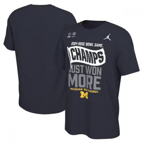 686160c9b7bf5_1 Men's Michigan Wolverines Navy 2024 Rose Bowl Champions Locker Room T-Shirt