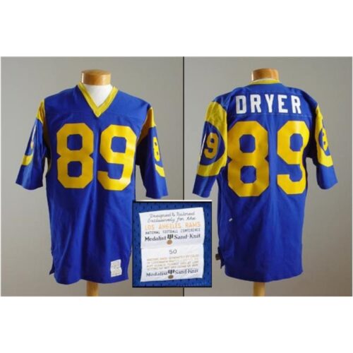686160f0a3a86_1 Men's Los Angeles Rams #89 Fred Dryer Blue Stitched Jersey