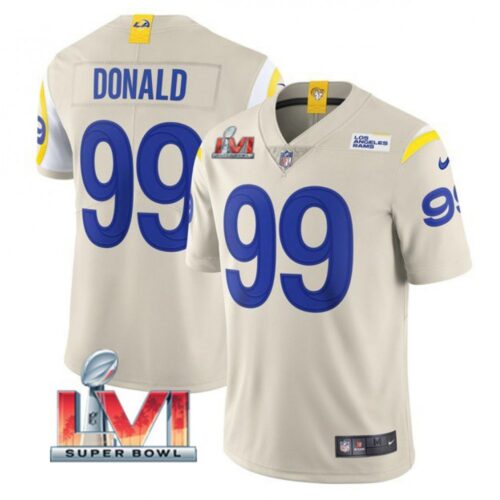 6861611f20907_1 Men's Los Angeles Rams #99 Aaron Donald 2022 Bone Super Bowl LVI Vapor Limited Stitched Jersey