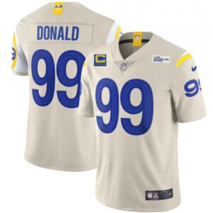 68616121df2bc_1 Men's Los Angeles Rams #99 Aaron Donald 2022 Bone With 4-star C Patch Vapor Untouchable Limited Stitched Jersey