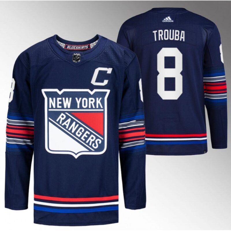 68616128acb2a_1 Men's New York Rangers #8 Jacob Trouba Navy Stitched Jersey