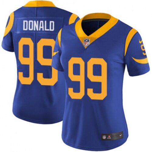6861612f3354c_1 Women's Los Angeles Rams #99 Aaron Donald Blue Vapor Untouchable Limited Stitched NFL Jersey (Run Small)