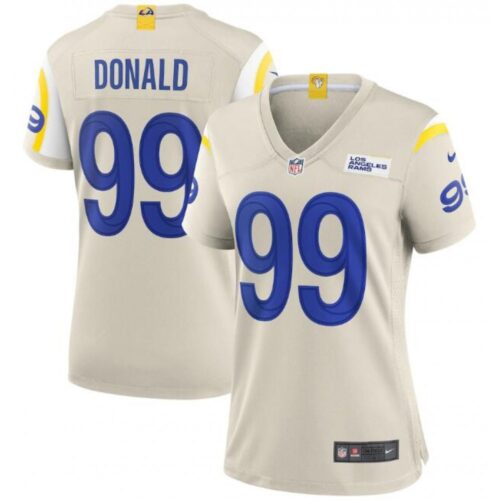 68616131d1fbf_1 Women's Los Angeles Rams #99 Aaron Donald Bone Vapor Untouchable Limited Stitched Jersey(Run Small)