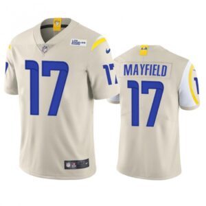 686161394d29f_1 Youth Los Angeles Rams #17 Baker Mayfield Bone Vapor Untouchable Limited Stitched Jersey