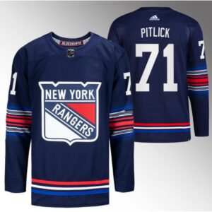 6861613b61fcb_1 Men's New York Rangers #71 Tyler Pitlick Navy Stitched Jersey