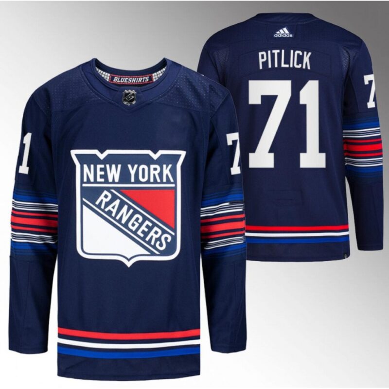 6861613b61fcb_1 Men's New York Rangers #71 Tyler Pitlick Navy Stitched Jersey