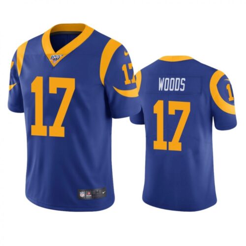 6861614646e73_1 Men's Los Angeles Rams #17 Robert Woods Blue 2019 100th Season Vapor Untouchable Limited Stitched NFL Jersey