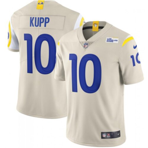 6861617782081_1 Youth Los Angeles Rams #10 Cooper Kupp 2020 Bone Vapor Limited Stitched Jersey