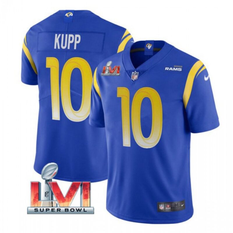 6861618183fb0_1 Youth Los Angeles Rams #10 Cooper Kupp Royal 2022 Super Bowl LVI Vapor Untouchable Limited Stitched Jersey