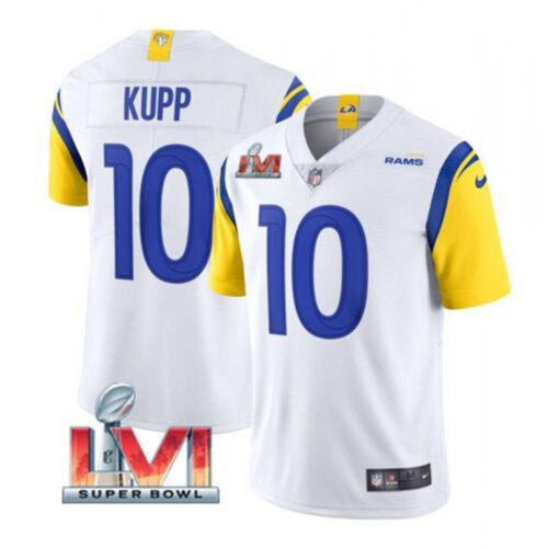 6861618684138_1 Youth Los Angeles Rams #10 Cooper Kupp White 2022 Super Bowl LVI Vapor Untouchable Limited Stitched Jersey