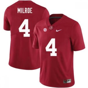 6861618881ac3_1 Men's Alabama Crimson Tide #4 Jalen Milroe Red Stitched Football Jersey