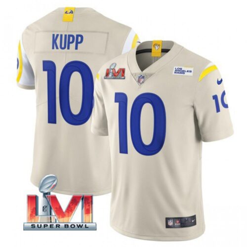 686161a5d067b_1 Men's Los Angeles Rams #10 Cooper Kupp 2022 Bone Super Bowl LVI Vapor Limited Stitched Jersey