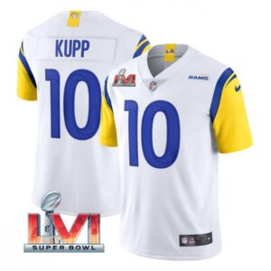 686161aaf0273_1 Women's Los Angeles Rams #10 Cooper Kupp 2022 White Super Bowl LVI Vapor Limited Stitched Jersey(Run Small)