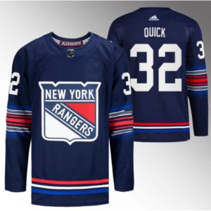 686161b4851d7_1 Men's New York Rangers #32 Jonathan Quick Navy Stitched Jersey