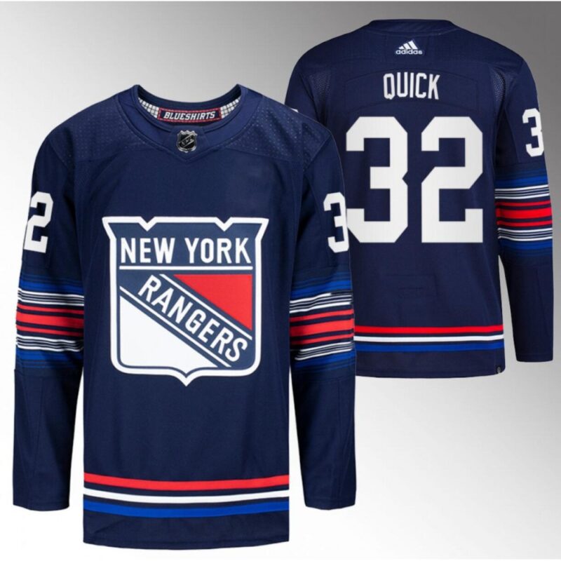686161b4851d7_1 Men's New York Rangers #32 Jonathan Quick Navy Stitched Jersey