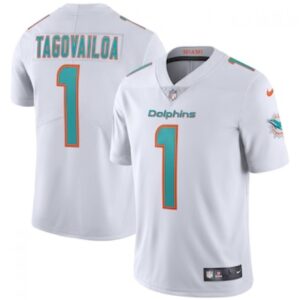 686161b7a2e3c_1 Youth Miami Dolphins #1 Tua Tagovailoa White Vapor Untouchable Limited Stitched Jersey